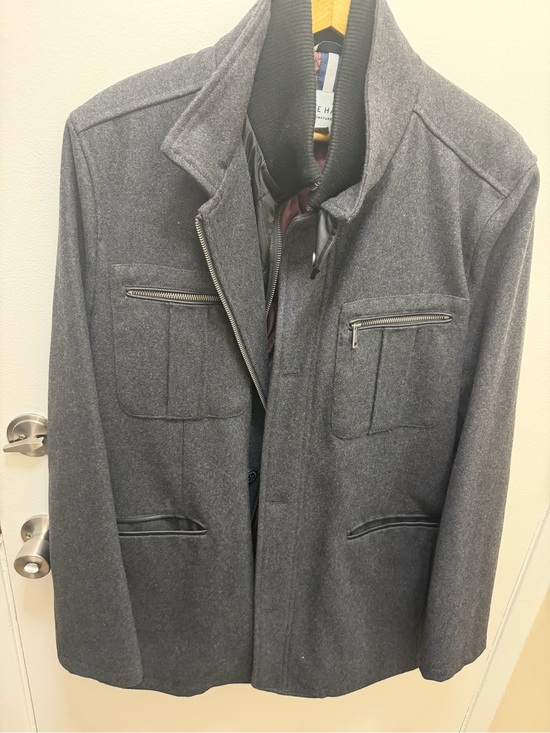 Cole Haan Other - Cole Haan Men's Charcoal Gray Wool Pea Coat
